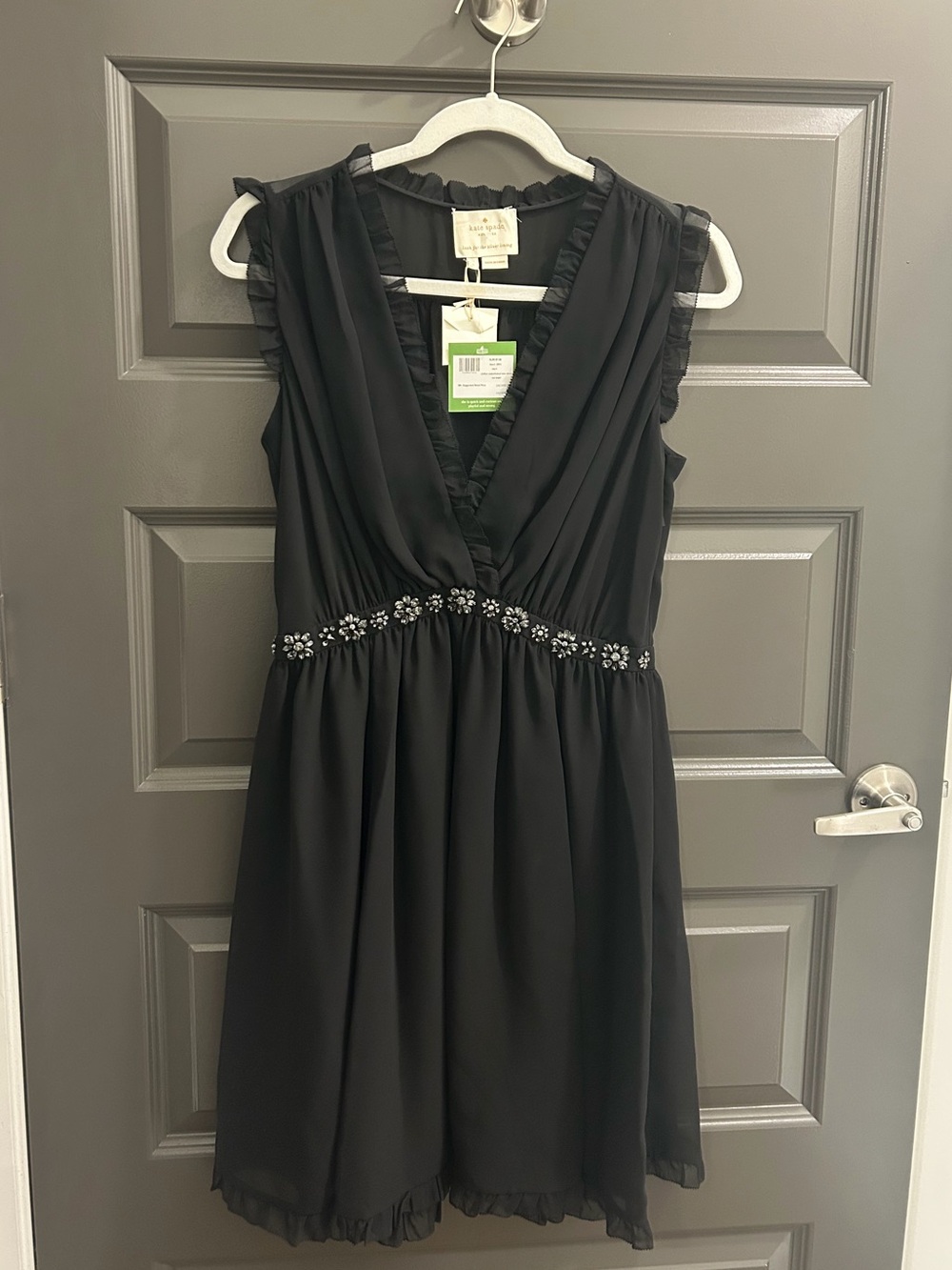 Kate Spade Chiffon Embellished Mini Dress